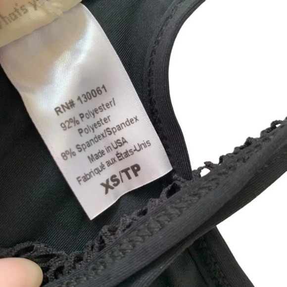 L Space Bikini Benji Mesh Swim Bikini Top Black Size XS NWT - Picture 9 of 12